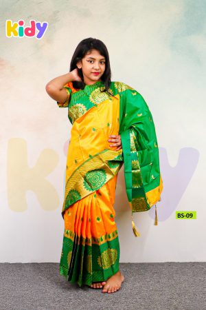 BS-09 বেবি রেডি কাতান শাড়ি