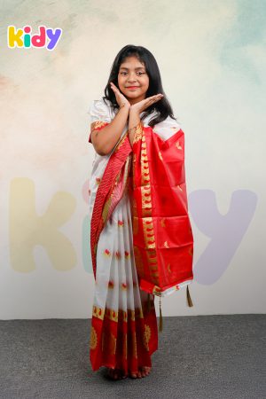 BS-12 বেবি রেডি  কাতান শাড়ি