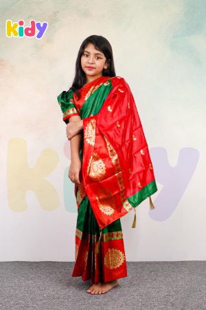 BS-15 বেবি রেডি কাতান শাড়ি