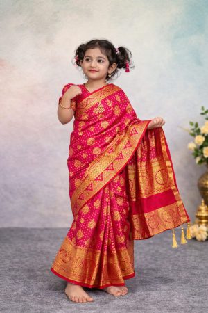 bs 50 বেবি রেডি কাতান শাড়ি