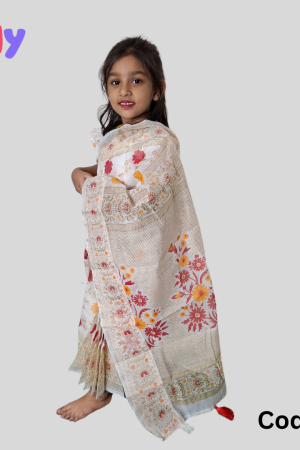 BS-55 বেবি রেডি হাফ সিল্ক প্রিন্ট শাড়ি