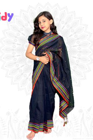 BS-19 বেবি রেডি হাফ সিল্ক শাড়ি