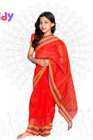 BS-13 বেবি রেডি হাফ সিল্ক শাড়ি