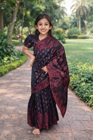 bs 58 বেবি রেডি জামদানী শাড়ি