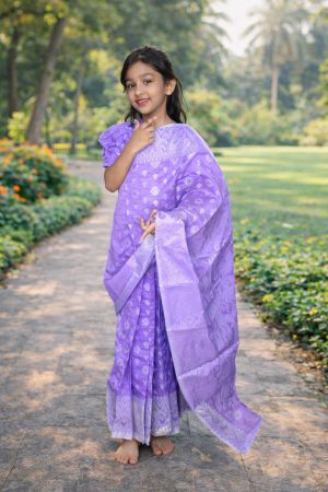 bs 57 বেবি রেডি জামদানী শাড়ি