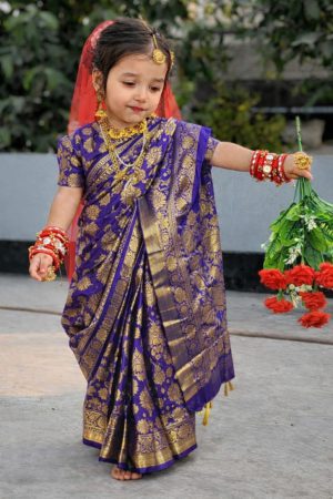 bs 01/bs 59 বেবি রেডি কাতান শাড়ি